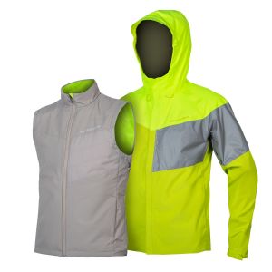 Endura Urban Luminite 3 in 1 Cycle Jacket II - Hi-Viz Yellow