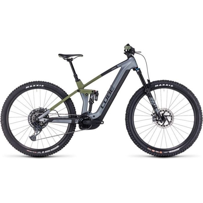 CUBE STEREO HYBRID 140 HPC TM 750 FLASHGREY OLIVE 2023 Phillip McCallen E Bikes